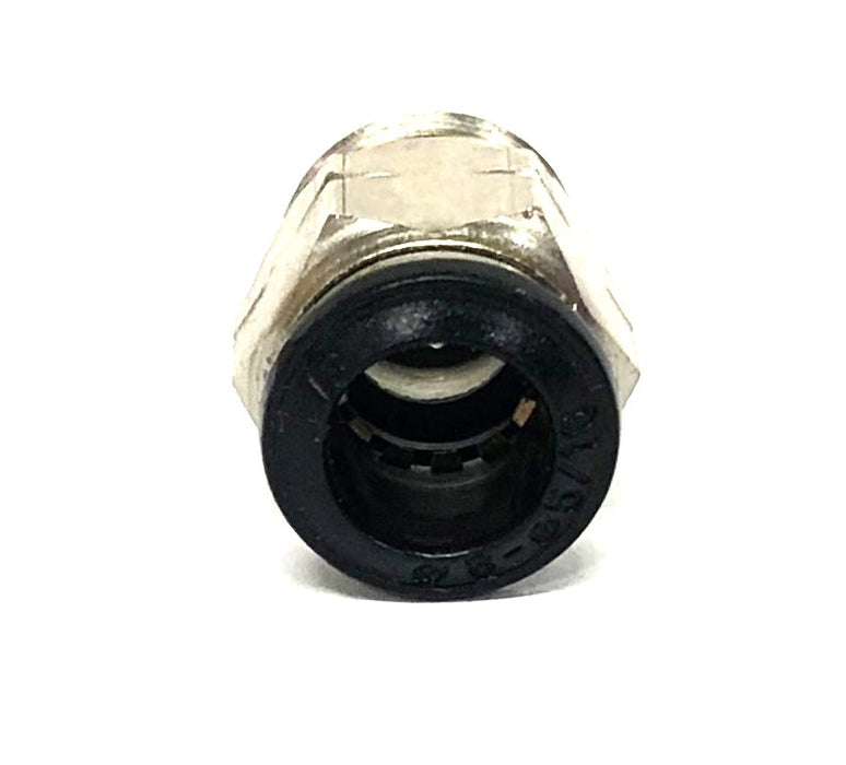 Alpha 8MMx1/4IN Straight Male Metric Push-In Fitting 50000N-8-1/4 [Lot of 6] NOS