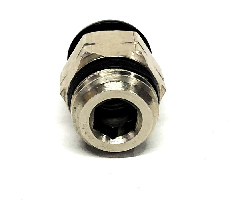 Alpha 8MMx1/4IN Straight Male Metric Push-In Fitting 50000N-8-1/4 [Lot of 6] NOS