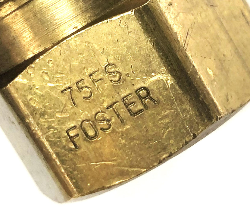 Foster Manufacturing Brass 3/4 Inch Female NPT Straight Quick Coupler 75FS NOS
