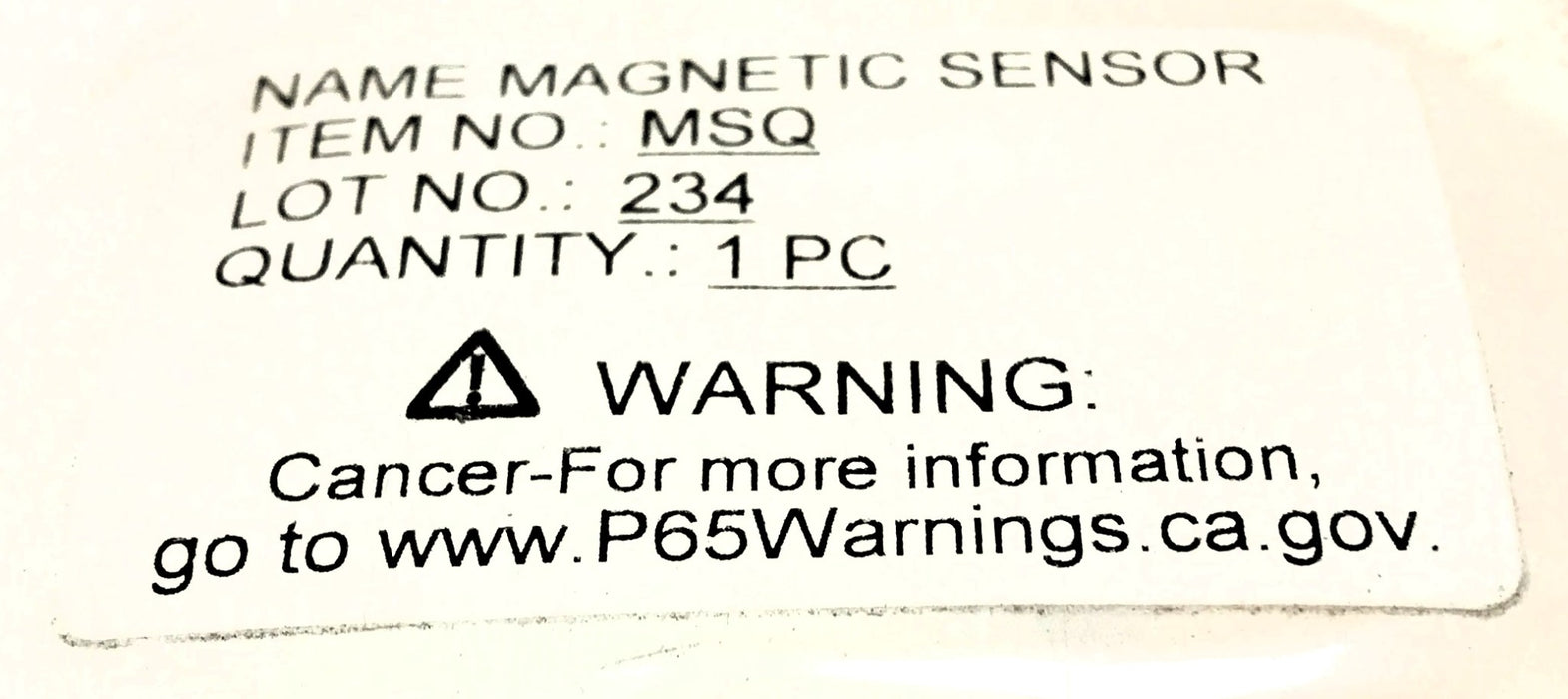 Bimba Magnetic Sensor Switch MSQ NOS