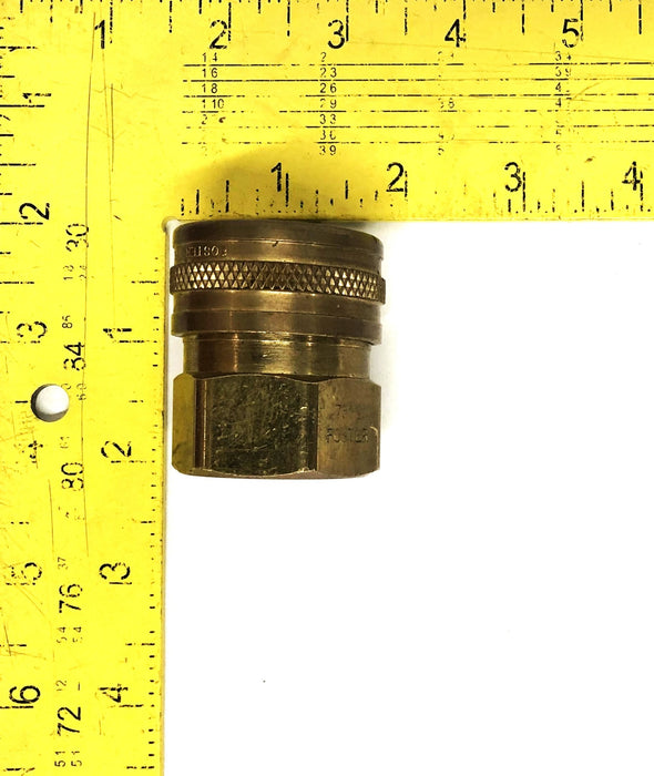 Foster Manufacturing Brass 3/4 Inch Female NPT Straight Quick Coupler 75FS NOS