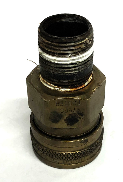 Foster Manufacturing 3/4 Inch Female NPT Straight Quick Coupler 75FS USED