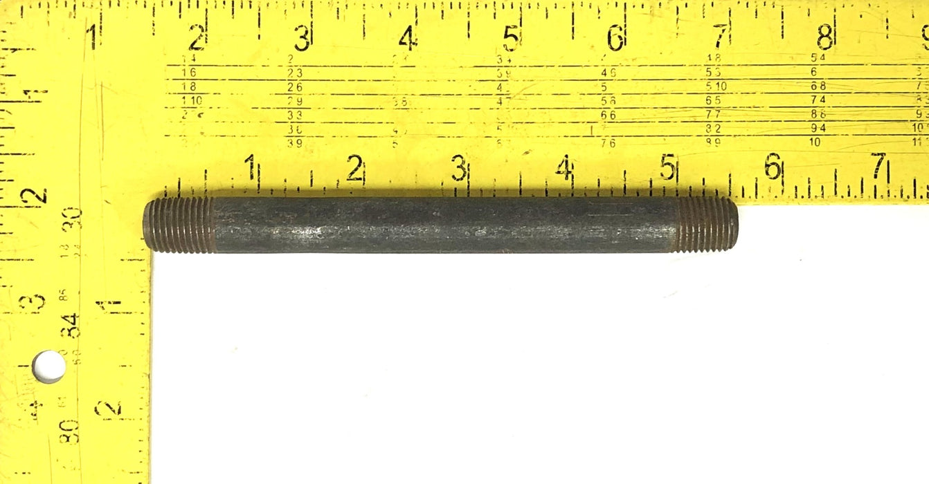 Unbranded 1/4 Inch 18TPI Black Steel Pipe Nipple 5-1/2 Inch [Lot of 6] NOS