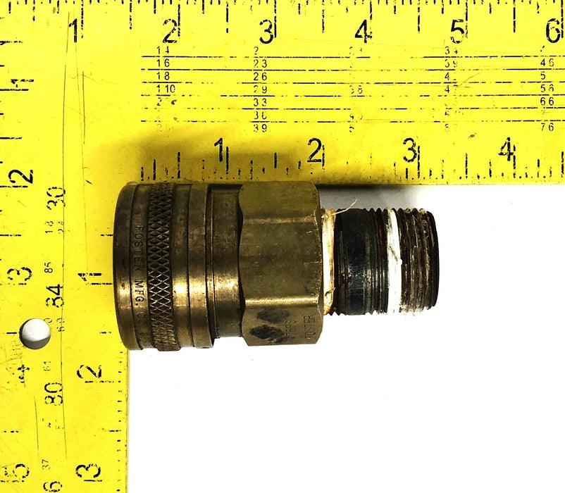 Foster Manufacturing 3/4 Inch Female NPT Straight Quick Coupler 75FS USED
