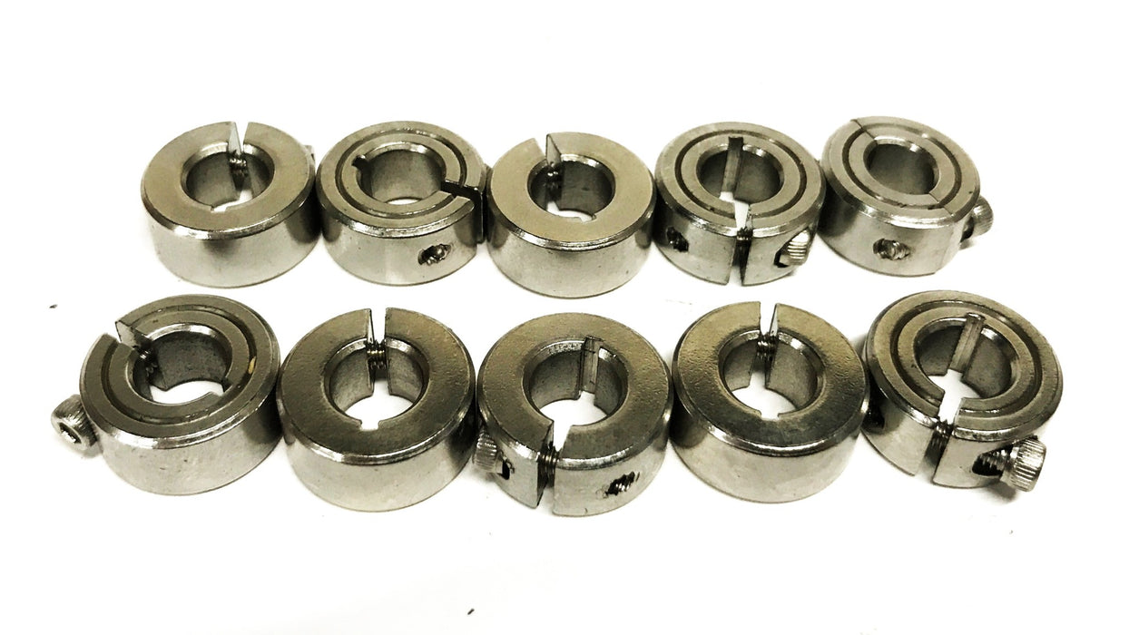 Climax 5/16 inch Stainless 1-PC Split collar [Lot of 10] NOS