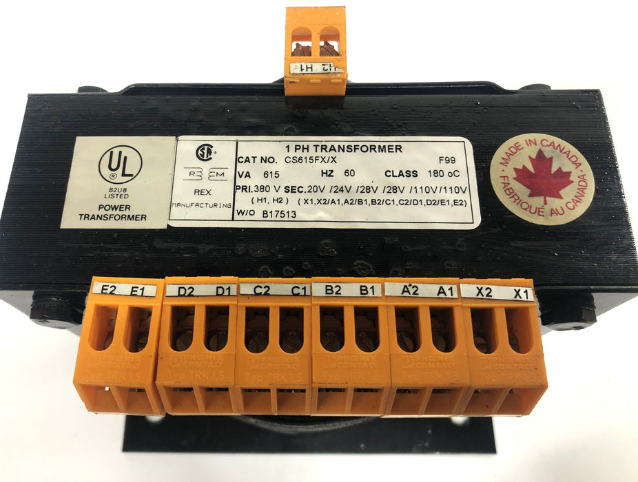 Unbranded 615VA 60Hz Class 180 1PH Power Transformer CS615FX/X NOS