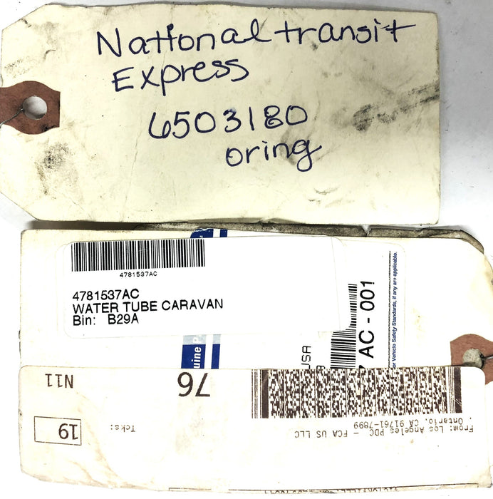 National Transit Express Water Pump Inlet Tube 4781537AC NOS