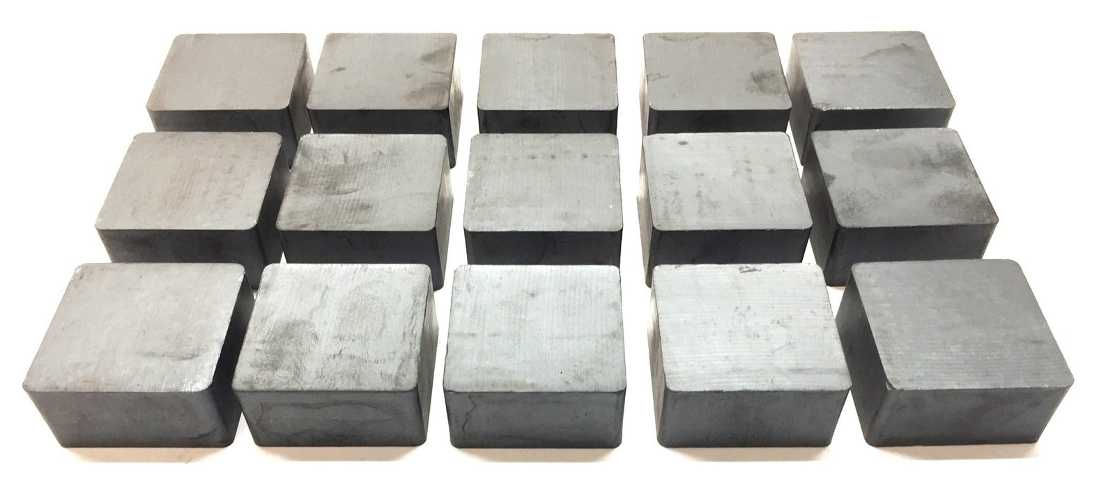 Unbranded 2" x 2" x 1" Case of Unmagnetized Block Ferrite Magnets (15pcs) NOS