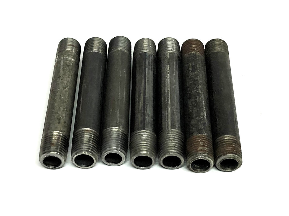 Unbranded 1/4 Inch 18TPI Pipe Nipple 3-1/2 Inch [Lot of 7] NOS