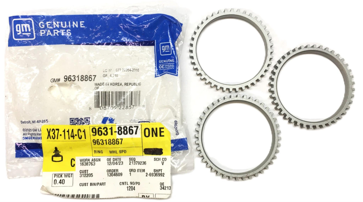 General Motors/GM Wheel Speed Sensor Tone Ring Pack (3pcs) 96318867 NOS