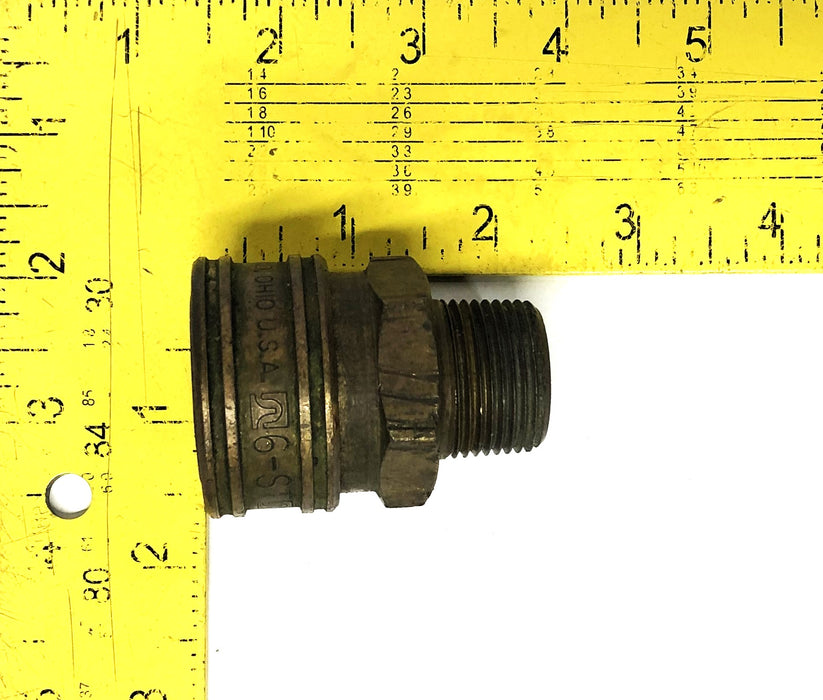 Hansen Coupling Division Brass Quick Connect Coupling 6-ST NOS