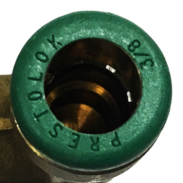 Parker Brass 3/8 inch Prestolock 90 Degree Elbow W169PLP-6-4 [Lot of 7] NOS