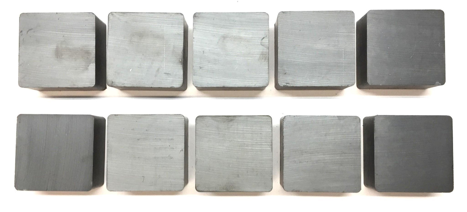 Unbranded 2" x 2" x 1" Case of Unmagnetized Block Ferrite Magnets (10pcs) NOS