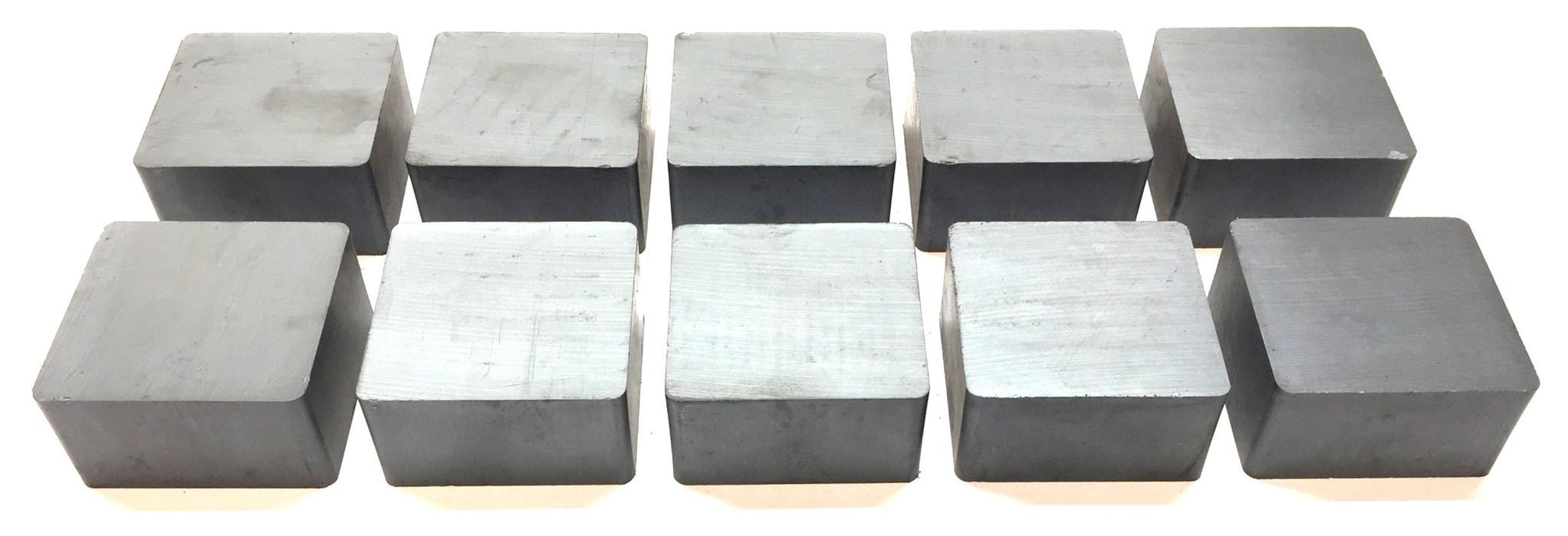 Unbranded 2" x 2" x 1" Case of Unmagnetized Block Ferrite Magnets (10pcs) NOS