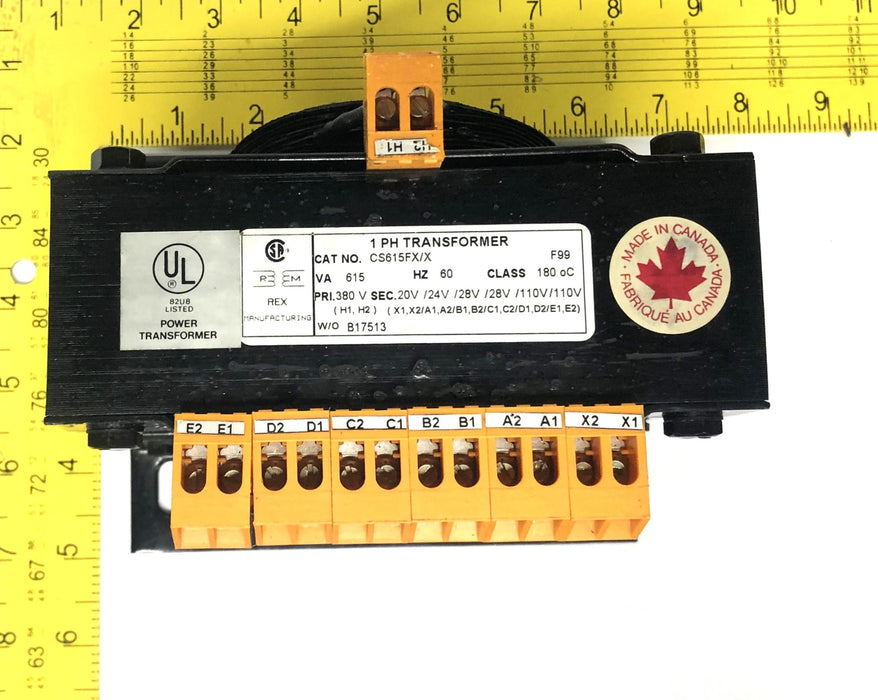 Unbranded 615VA 60Hz Class 180 1PH Power Transformer CS615FX/X NOS