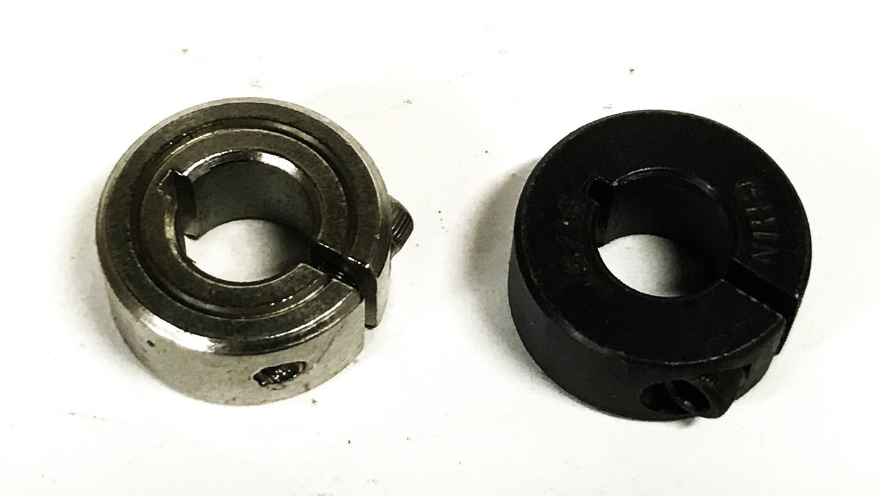 Climax 5/16 inch Stainless/Black Oxide 1-PC Split Collar [Lot of 12] NOS
