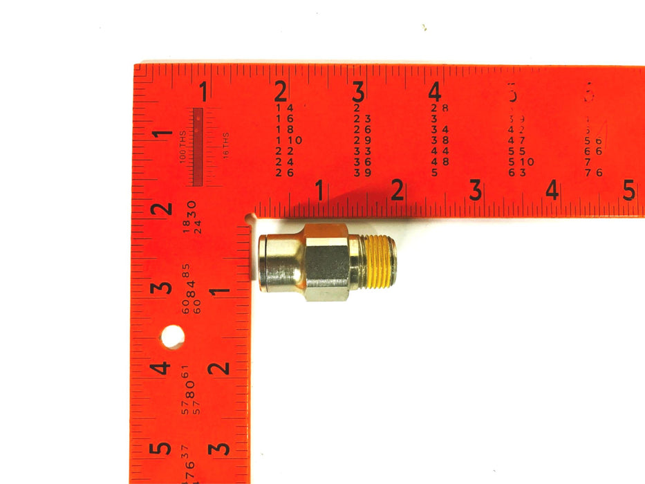 Unbranded 1/2 inch Push-in x 3/8 inch NPT Male Fitting [Lot of 6] NOS