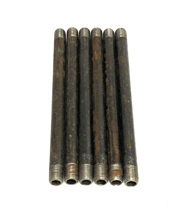 Unbranded 1/4 Inch 18TPI Pipe Nipple 8 Inch [Lot of 6] NOS