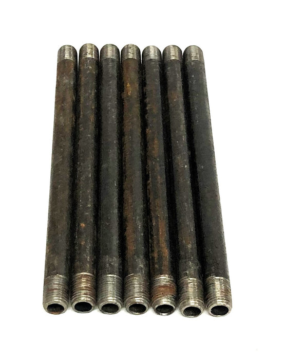 Unbranded 1/4 Inch 18TPI Pipe Nipple 8 Inch [Lot of 7] NOS