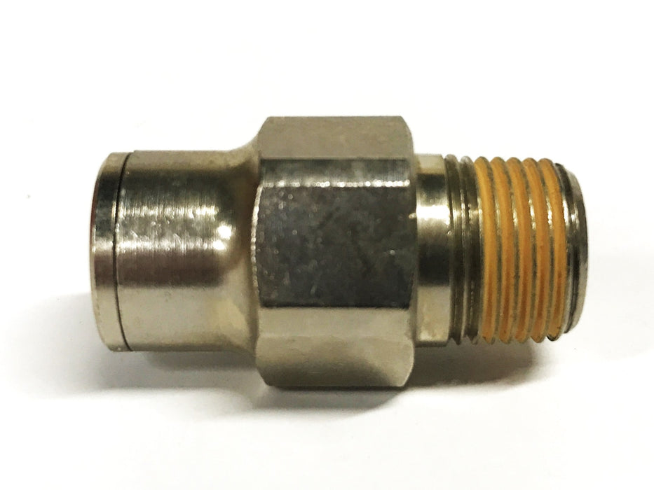 Unbranded 1/2 inch Push-in x 3/8 inch NPT Male Fitting [Lot of 6] NOS
