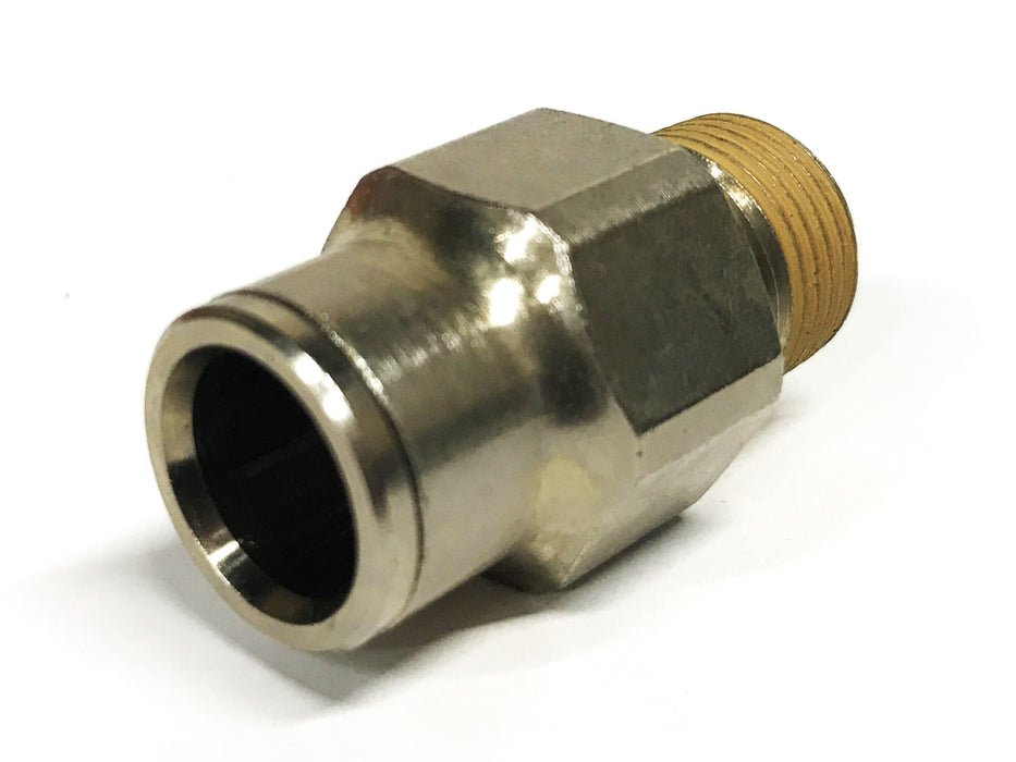 Unbranded 1/2 inch Push-in x 3/8 inch NPT Male Fitting [Lot of 6] NOS