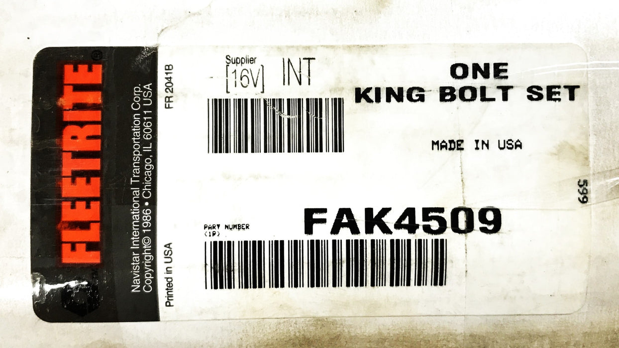 Fleetrite King Bolt Kit FAK4509 NOS