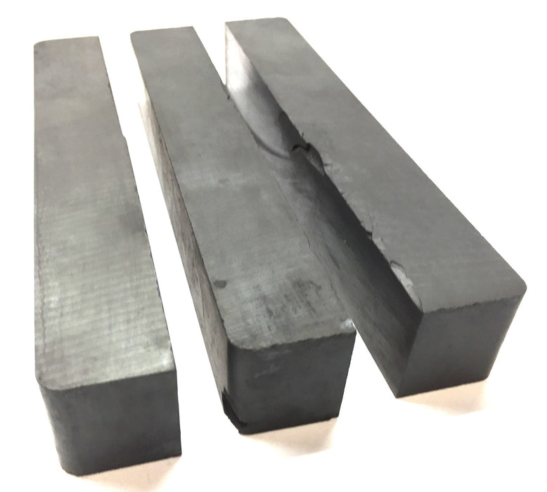 Unbranded 6" x 1" x 1" Ceramic Unmagnetized Ferrite Magnet [Lot of 3] NOS