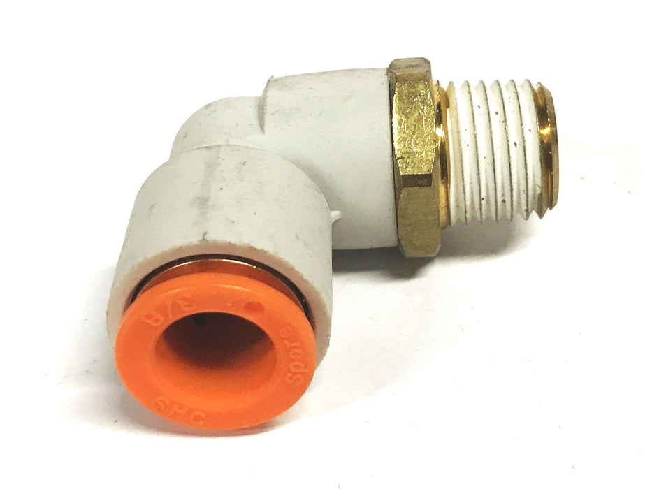 SMC 3/8 inch Push-in x 1/4 inch NPT Male 90 Degree Elbow [Lot of 5] NOS