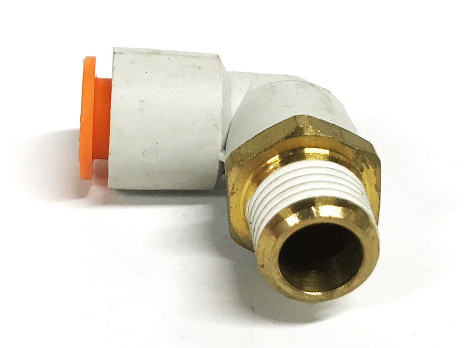 SMC 3/8 inch Push-in x 1/4 inch NPT Male 90 Degree Elbow [Lot of 5] NOS