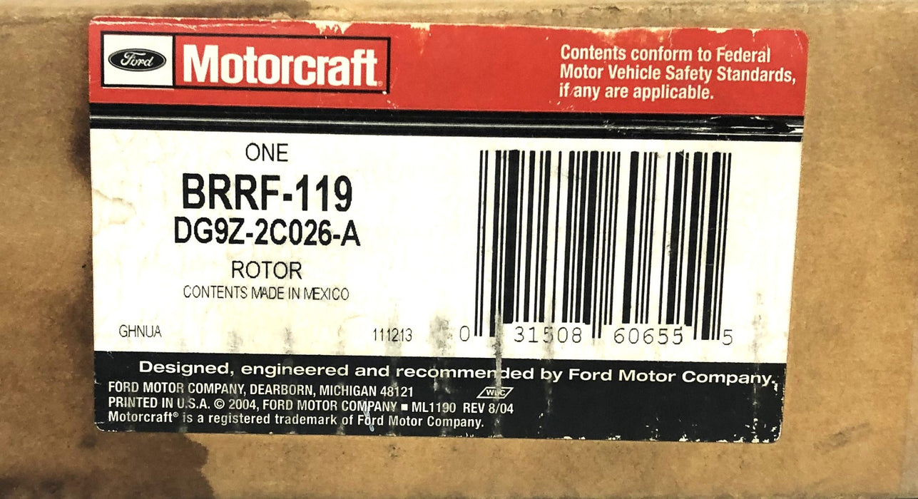 Ford Motorcraft Brake Disc Rotor BRRF-119 (DG9Z-2C026-A) NOS