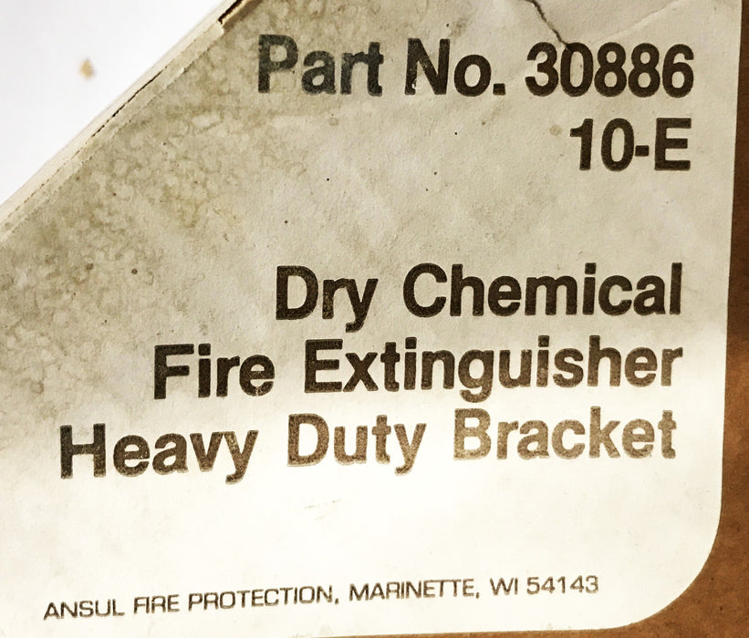 Ansul Fire Extinguisher Mounting Bracket (for Ansul 10-E) 30886-10E NOS