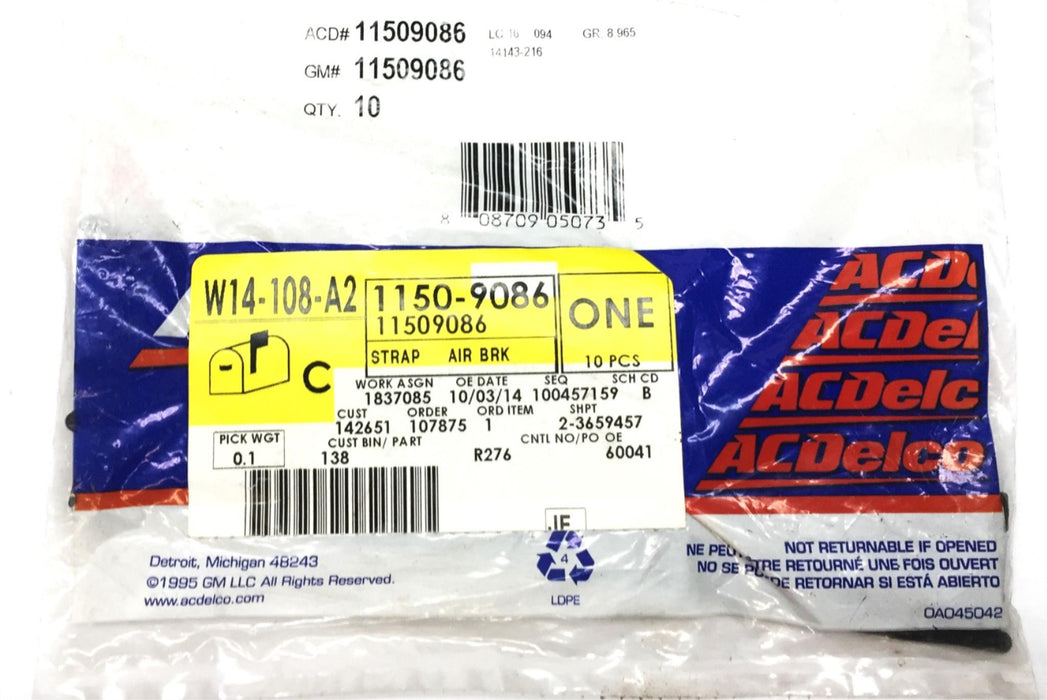 ACDelco/General Motors Airbrake Strap Pack (10pcs) 11509086 NOS