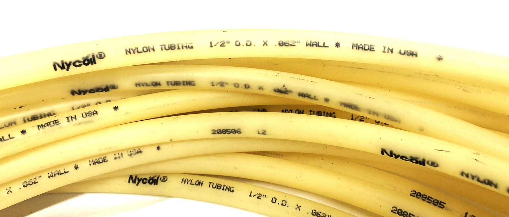 Nycoil 70 Foot 1/2 Inch OD X 0.062 Inch Wall Nylon Tubing 61880 (208506 12) NOS
