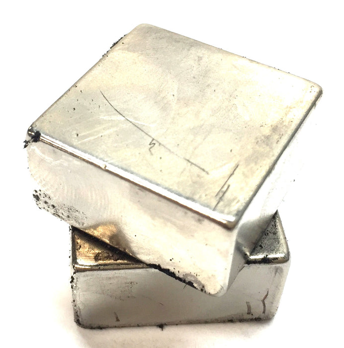 AMSC NICUNI Coat N35 1" x 1" x 1/2" Neodymium Earth Block Magnet [Lot of 2] NOS