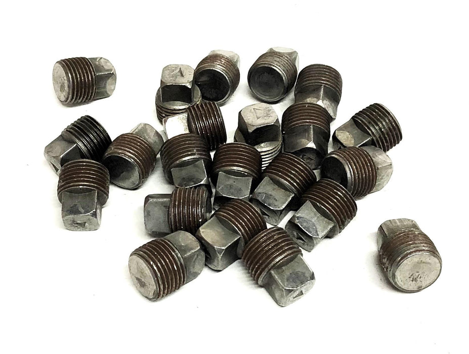 Unbranded 14TPI Square Head Pipe Plug Fitting 1/2 Inch [Lot of 23] NOS