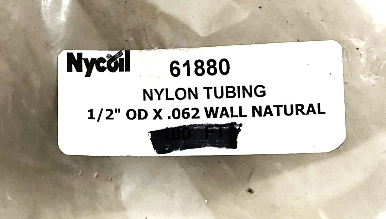 Nycoil 70 Foot 1/2 Inch OD X 0.062 Inch Wall Nylon Tubing 61880 (208506 12) NOS
