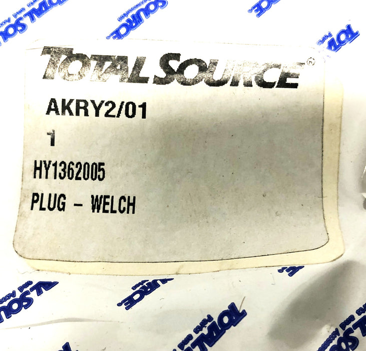 Total Source 25mm Welch Plug HY1362005 [Lot of 2] NOS