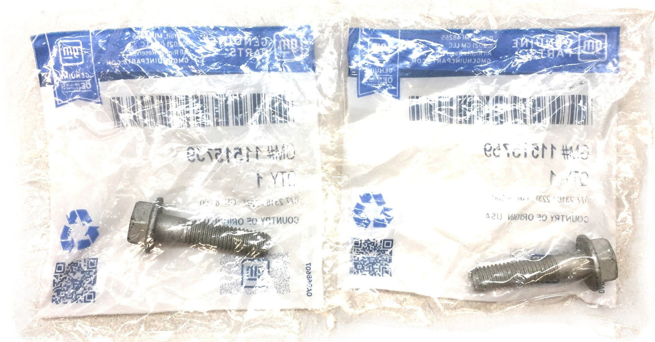 General Motors/GM 2-Speed Rear Axle Valve M8x1.25x45 Bolt 11515759 [Lot of 2]NOS