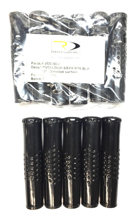 Rubber Dynamics 5/8" x 4-9/16" Black Dimpled Grip PVCG-003 [Lot of 11] NOS