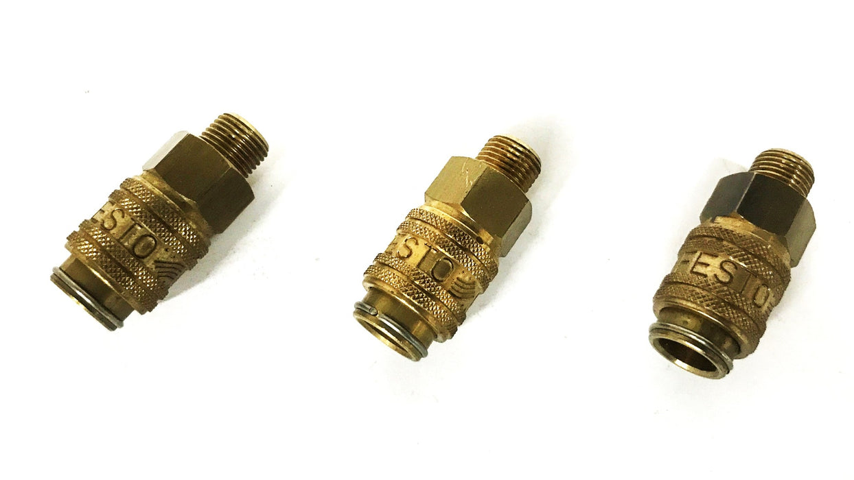 Festo 1/8 inch Pneumatic Coupling Socket 2142-KD-1/8 [ Lot of 3] NOS