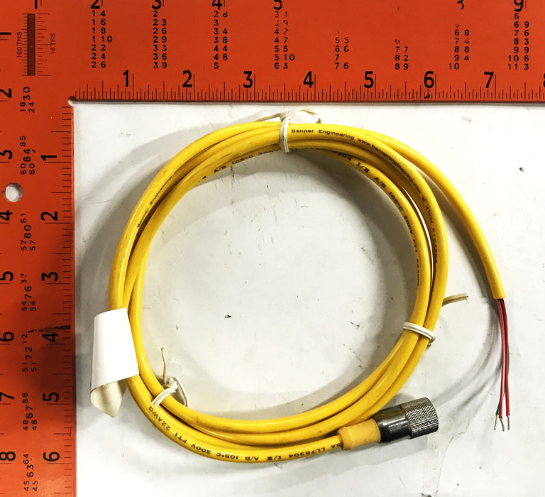 Banner Yellow Cordset Cable 45137-MQDC-306 NOS