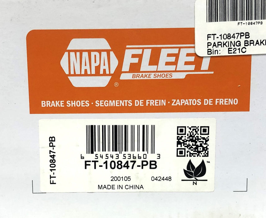 NAPA Fleet Brake Shoes FT-10847-PB NOS