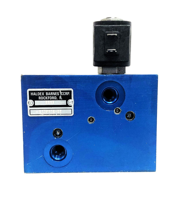 Haldex Barnes 3-Way Valve Block With 6301036 Solenoid 6599 (5170876-02) USED