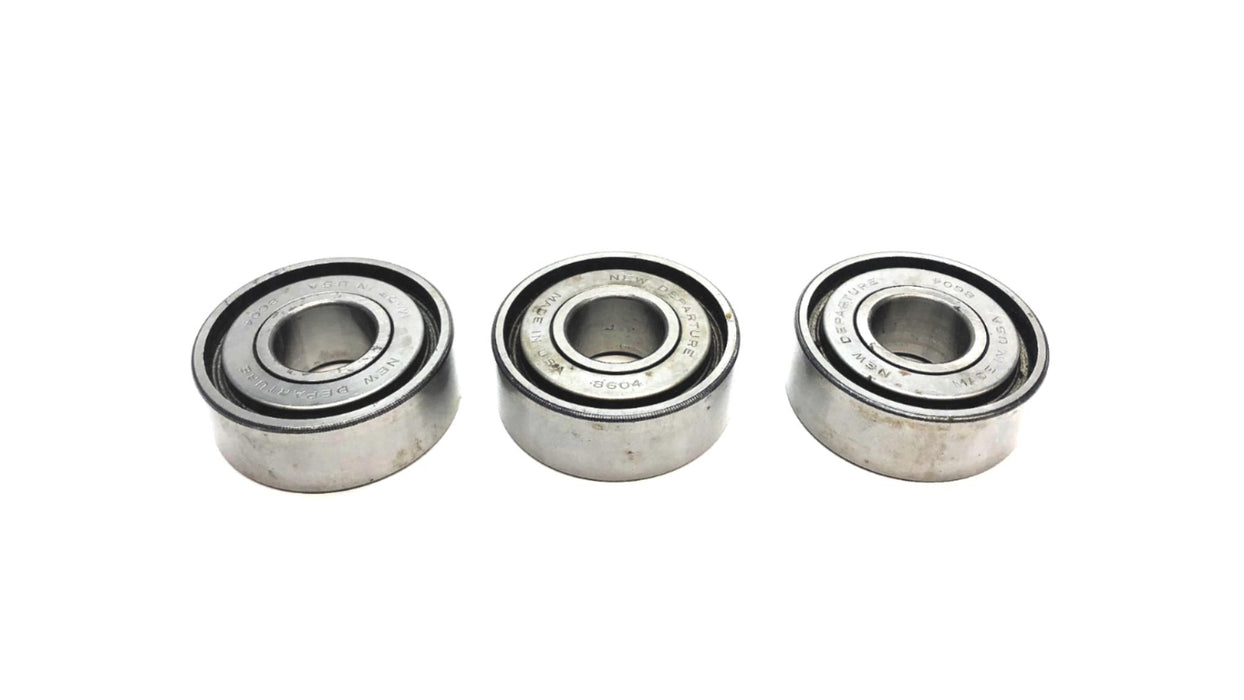 New Departure Single Row Ball Bearing (No Box) 8604 [Lot of 3] NOS