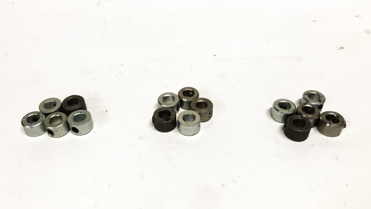 Climax 1/4 inch Steel Zinc Set Screw Shaft Collar C-012-ID [Lot of 15] NOS