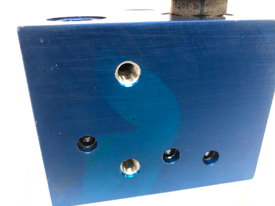 Haldex Barnes 3-Way Valve Block With 6301036 Solenoid 6599 (5170876-02) USED
