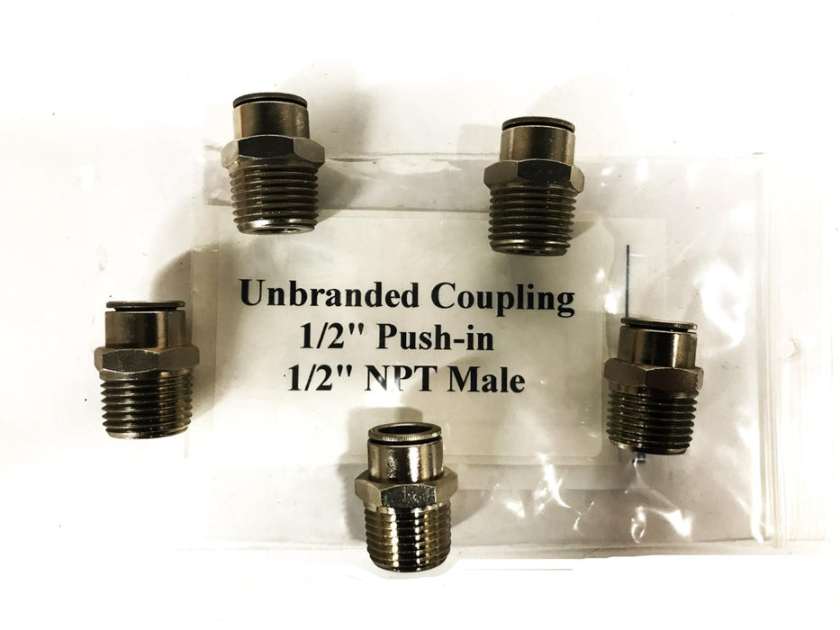 Unbranded1/2 inch Push-in Hose Coupling [Lot of 5] NOS