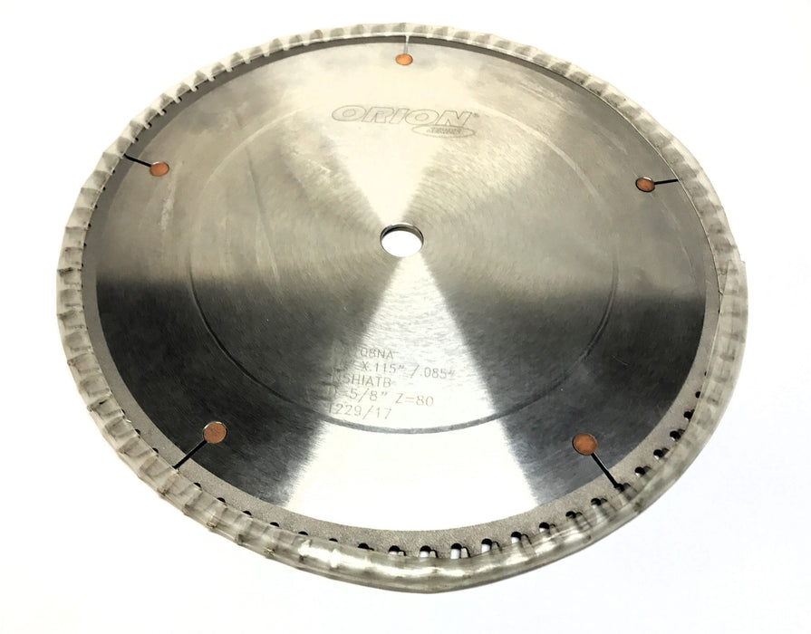 Orion 10" Dia 5/8" Bore 80 Tooth Melamine & Veneer Cutting Saw Blade OR108NA NOS