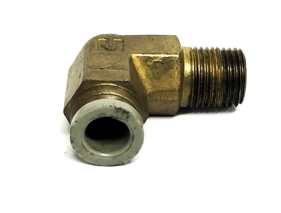Parker Male/Female Brass 90 Degree Elbow Fitting Adapter 1/4 Inch [Lot of 6] NOS