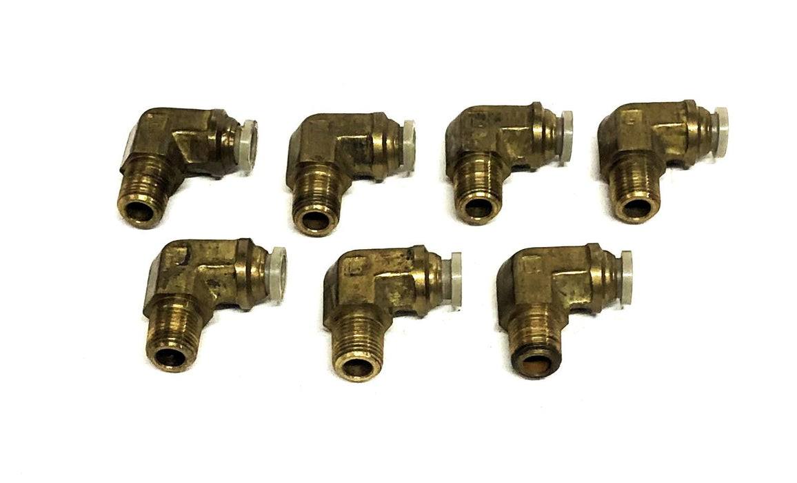 Parker 28TPI  Brass 90 Degree Elbow Fitting Adapter 1/4 Inch [Lot of 7] NOS